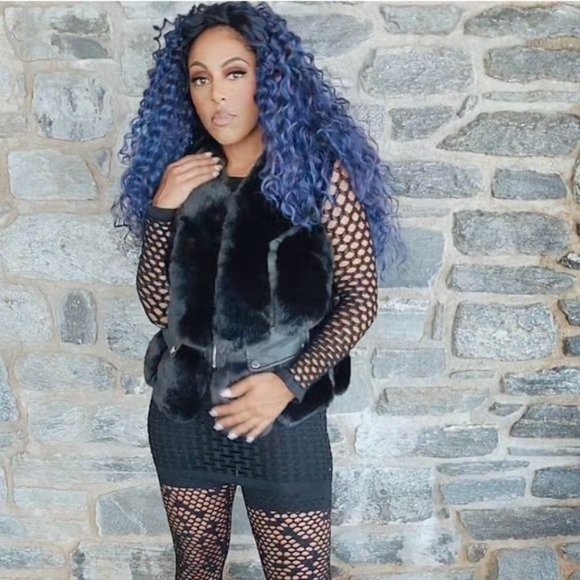 Miz Vegan: Fur & Leather Trimmed Vest - Picture 8 of 16